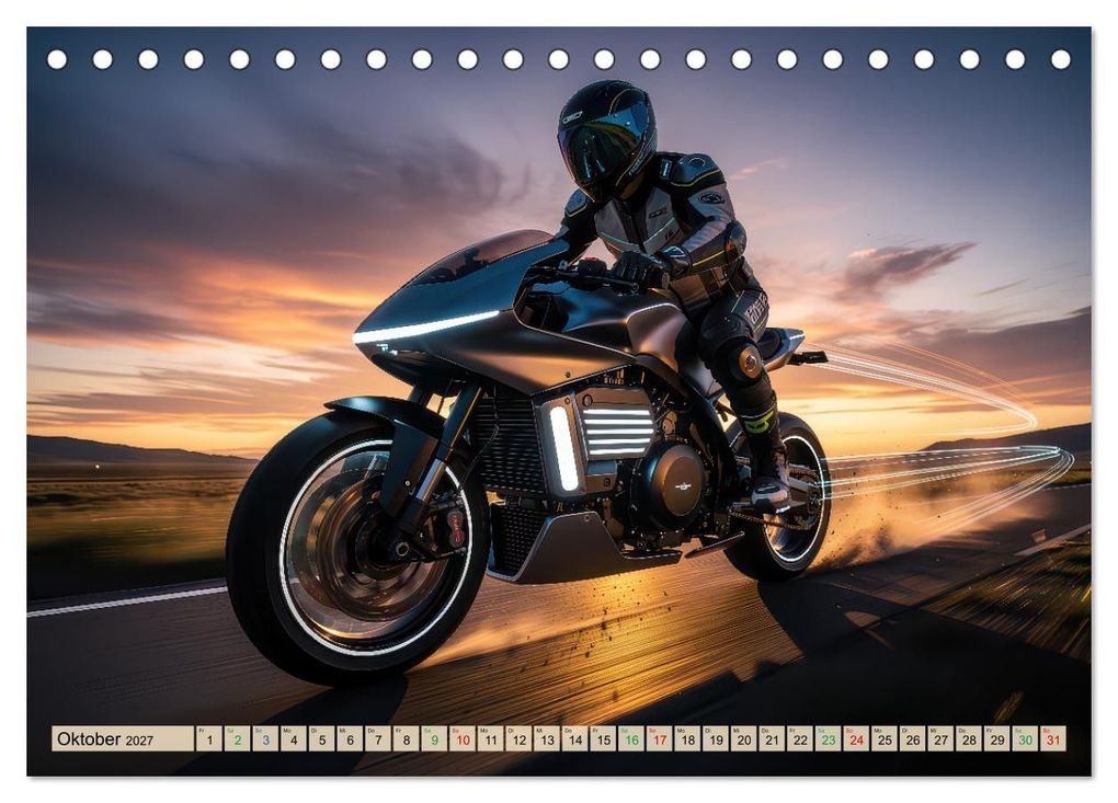 Weitere Ansicht: E-Motorrad-Biker (Tischkalender 2027 DIN A5 quer), CALVENDO Monatskalender | Torsten Irmer, Calvendo