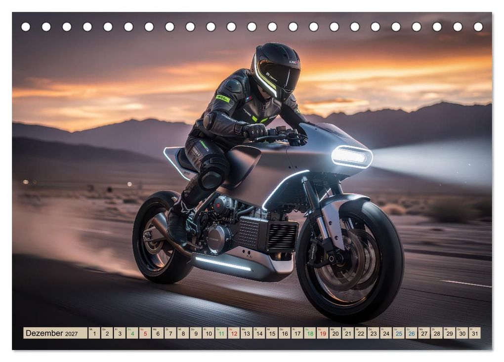 Weitere Ansicht: E-Motorrad-Biker (Tischkalender 2027 DIN A5 quer), CALVENDO Monatskalender | Torsten Irmer, Calvendo