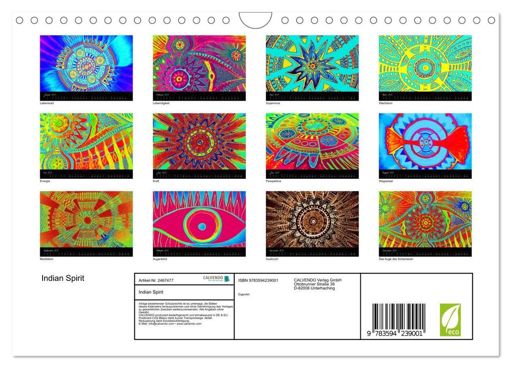 Weitere Ansicht: Indian Spirit (Wandkalender 2027 DIN A4 quer), CALVENDO Monatskalender | EigenArt EigenArt, Calvendo, EigenArt