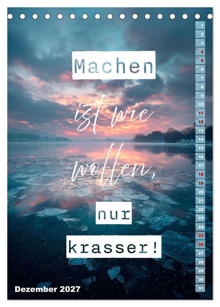 Weitere Ansicht: Motivation Sprüchekalender - Glück ist die Summe schöner Momente (Tischkalender 2027 DIN A5 hoch), CALVENDO Monatskalender | Melanie Viola