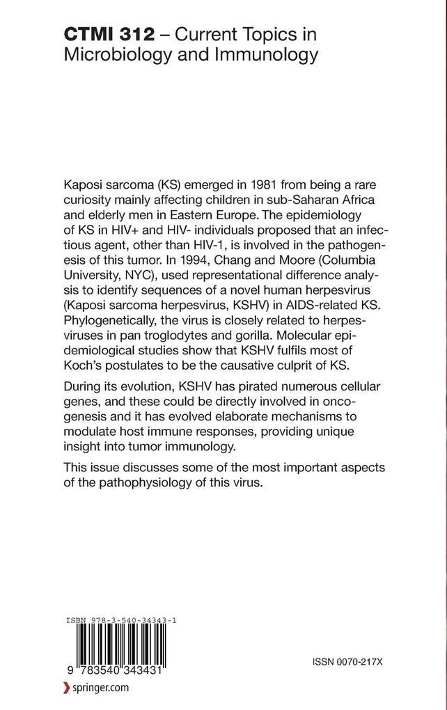 Weitere Ansicht: Kaposi Sarcoma Herpesvirus: New Perspectives