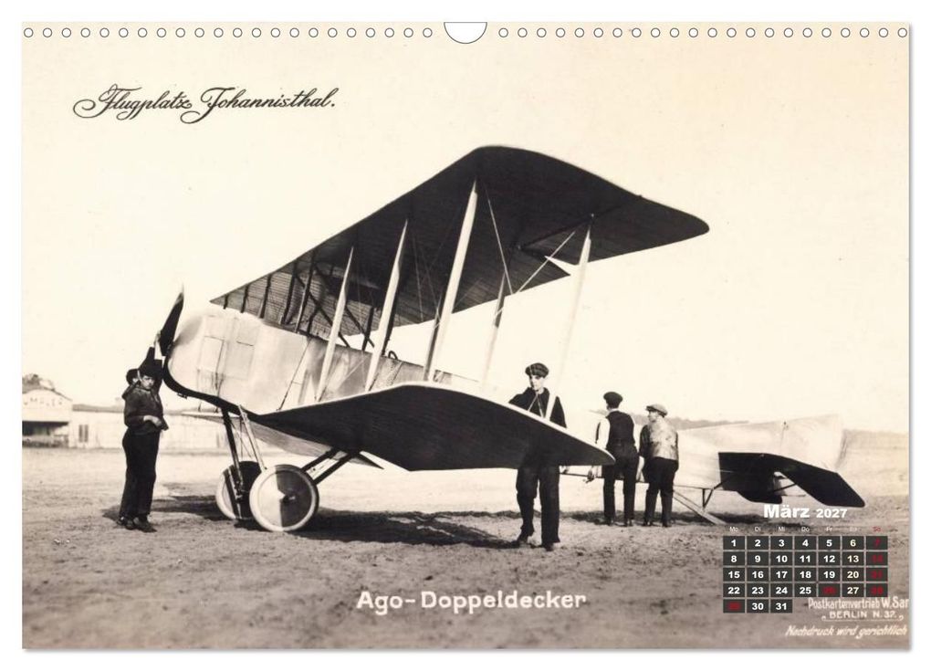 Weitere Ansicht: Doppeldecker entdeckt auf historischen Postkarten (Wandkalender 2027 DIN A3 quer), CALVENDO Monatskalender | Calvendo
