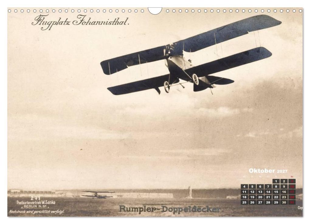 Weitere Ansicht: Doppeldecker entdeckt auf historischen Postkarten (Wandkalender 2027 DIN A3 quer), CALVENDO Monatskalender | Calvendo