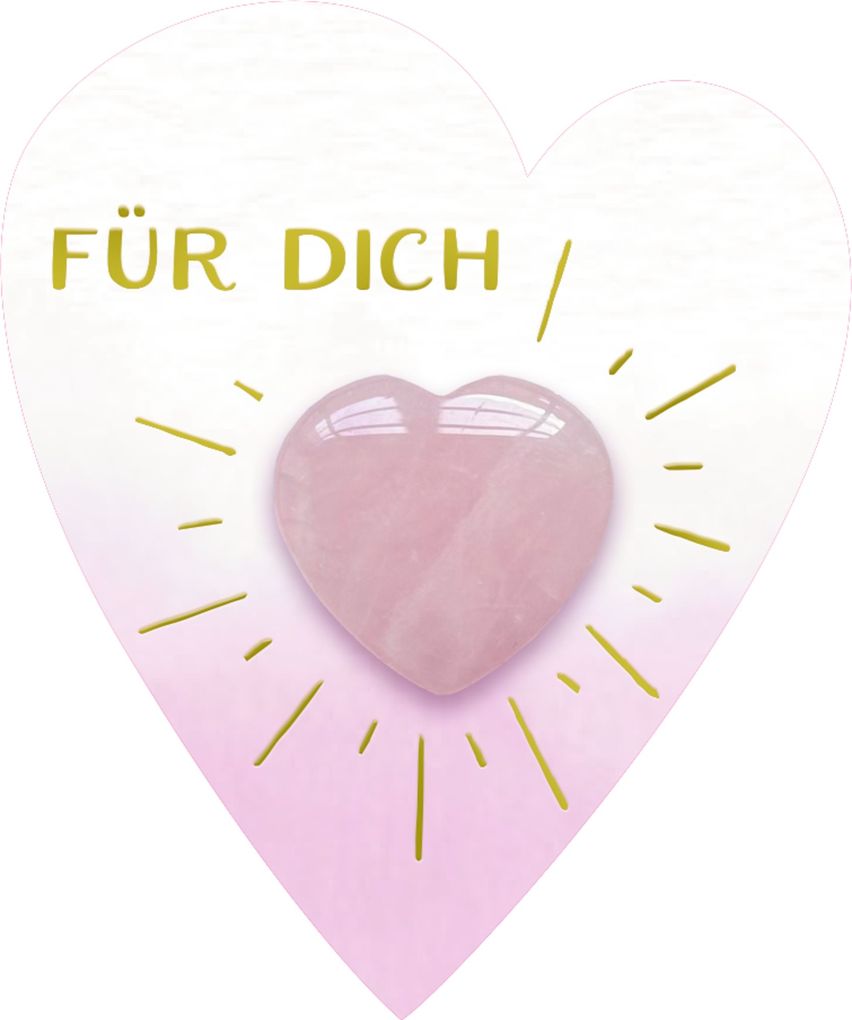 Weitere Ansicht: Halbedelstein-Handschmeichler - Herz "Für dich"