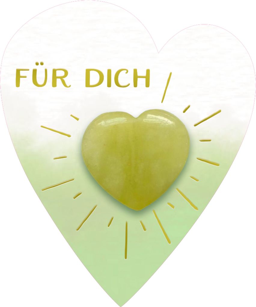 Weitere Ansicht: Halbedelstein-Handschmeichler - Herz "Für dich"