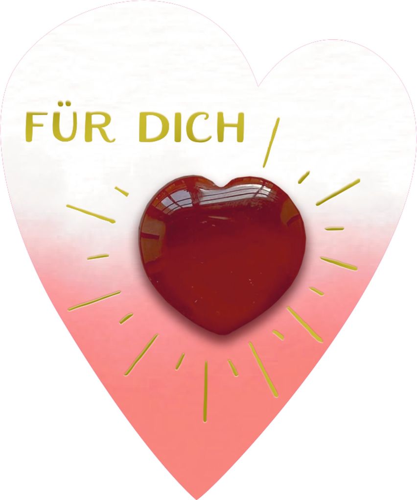 Weitere Ansicht: Halbedelstein-Handschmeichler - Herz "Für dich"