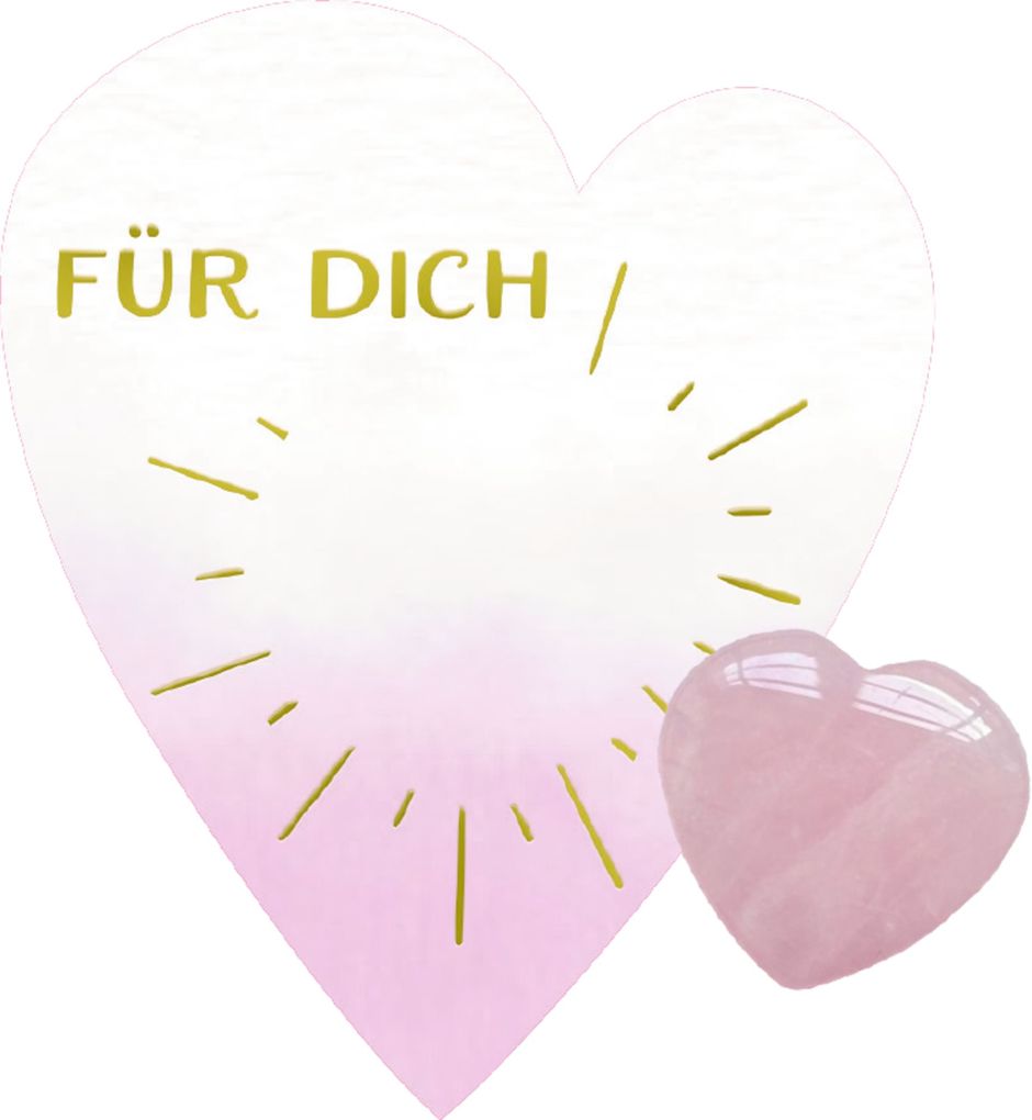 Weitere Ansicht: Halbedelstein-Handschmeichler - Herz "Für dich"