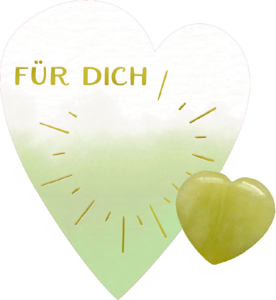 Weitere Ansicht: Halbedelstein-Handschmeichler - Herz "Für dich"