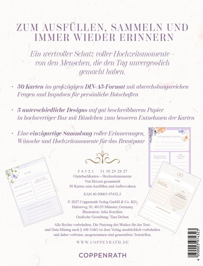 Weitere Ansicht: Gästebuchkarten in Geschenkbox - Hochzeitsmomente