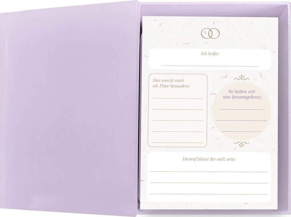 Weitere Ansicht: Gästebuchkarten in Geschenkbox - Hochzeitsmomente