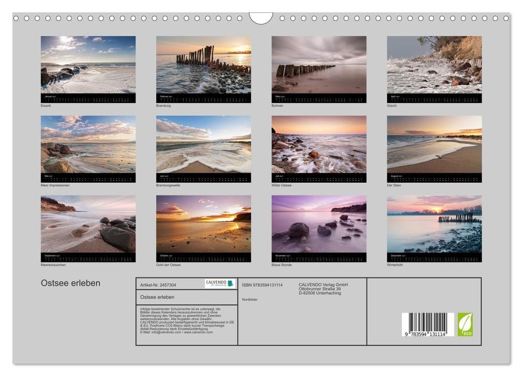 Weitere Ansicht: Ostsee erleben (Wandkalender 2027 DIN A3 quer), CALVENDO Monatskalender | Calvendo, Nordbilder