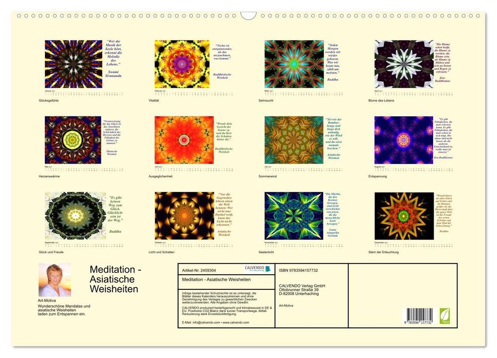 Weitere Ansicht: Meditation - Asiatische Weisheiten (Wandkalender 2027 DIN A2 quer), CALVENDO Monatskalender | Calvendo, Art-Motiva, Art-Motiva Art-Motiva