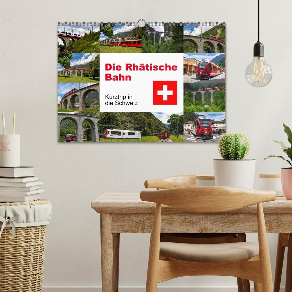 Weitere Ansicht: Die Rhätische Bahn - Ein Kurztrip in die Schweiz (Wandkalender 2027 DIN A3 quer), CALVENDO Monatskalender | Gisela Will, Calvendo