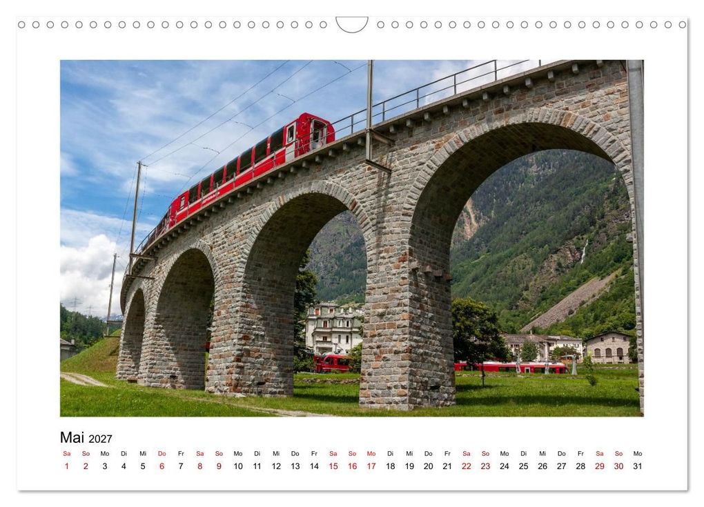 Weitere Ansicht: Die Rhätische Bahn - Ein Kurztrip in die Schweiz (Wandkalender 2027 DIN A3 quer), CALVENDO Monatskalender | Gisela Will, Calvendo