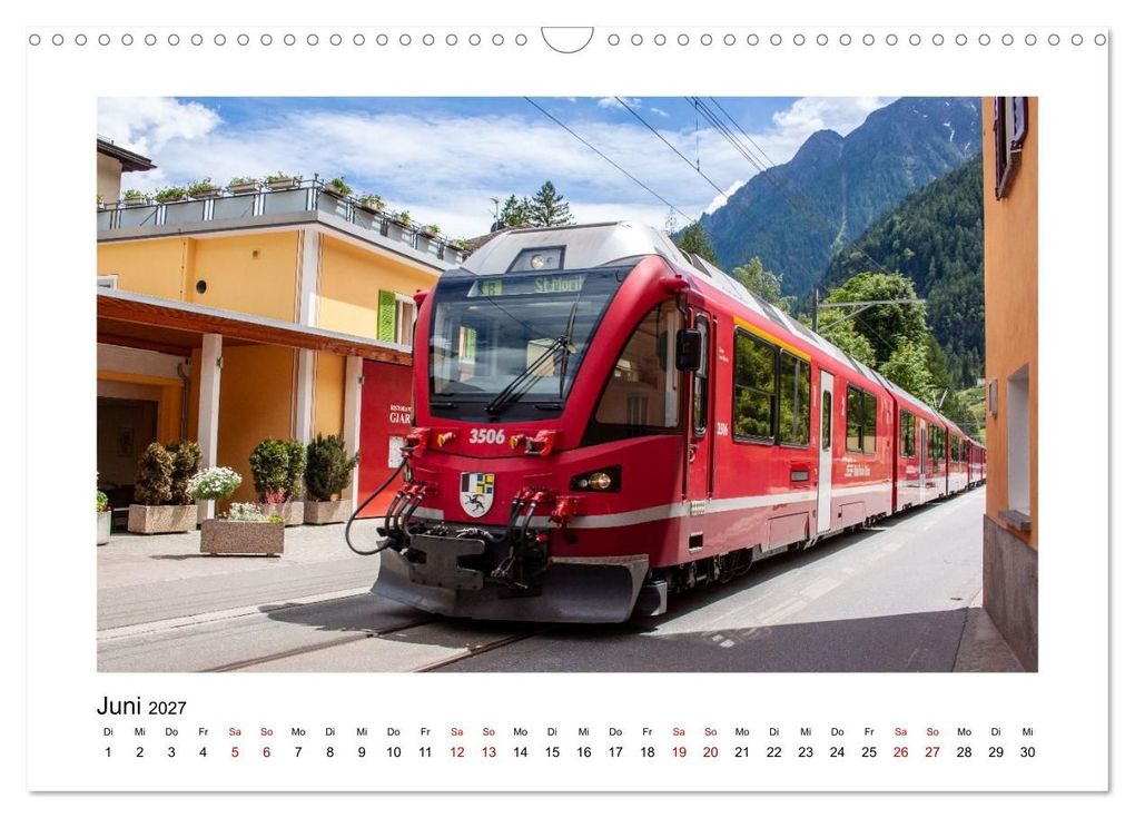 Weitere Ansicht: Die Rhätische Bahn - Ein Kurztrip in die Schweiz (Wandkalender 2027 DIN A3 quer), CALVENDO Monatskalender | Gisela Will, Calvendo
