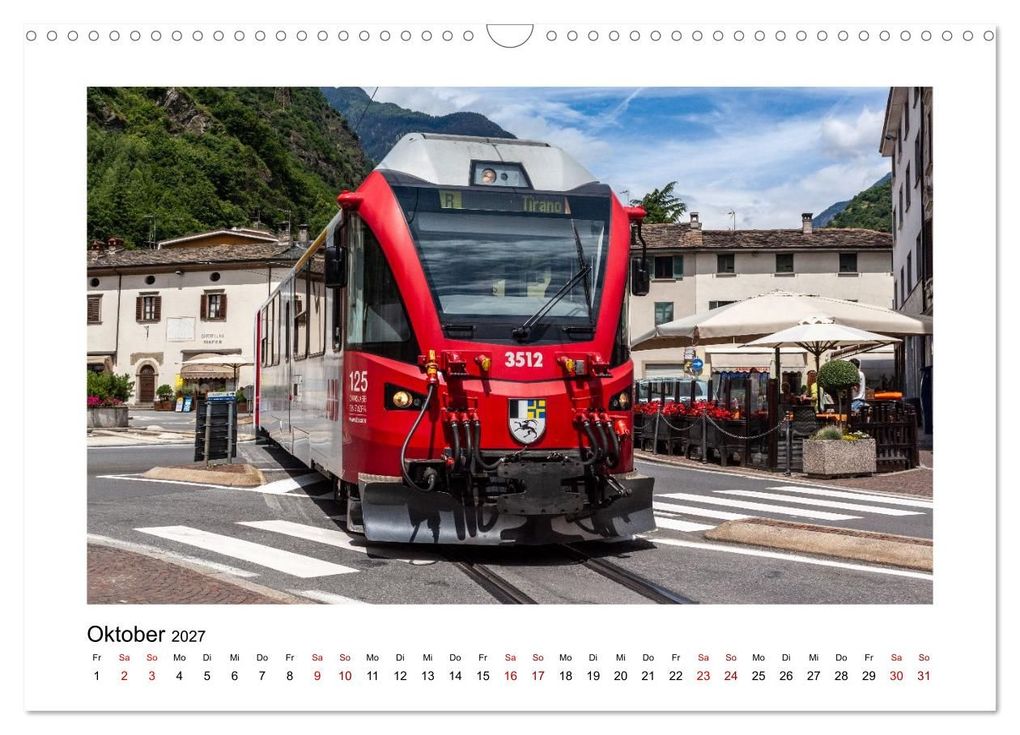 Weitere Ansicht: Die Rhätische Bahn - Ein Kurztrip in die Schweiz (Wandkalender 2027 DIN A3 quer), CALVENDO Monatskalender | Gisela Will, Calvendo