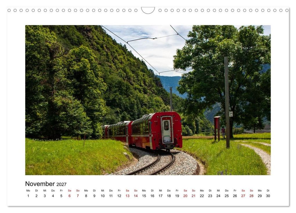 Weitere Ansicht: Die Rhätische Bahn - Ein Kurztrip in die Schweiz (Wandkalender 2027 DIN A3 quer), CALVENDO Monatskalender | Gisela Will, Calvendo