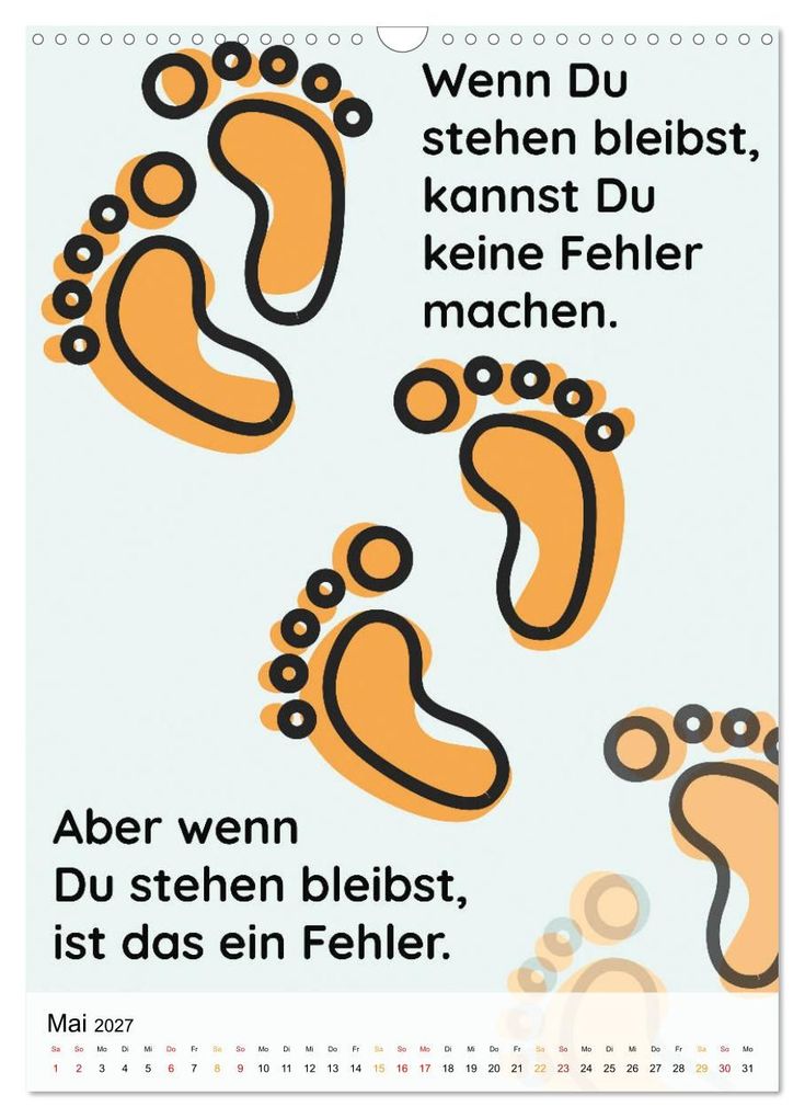 Weitere Ansicht: Dein monatlicher Motivationsschub: Das Leben wird nicht leichter, Du wirst nur stärker. (Wandkalender 2027 DIN A3 hoch), CALVENDO Monatskalender | CALVENDO