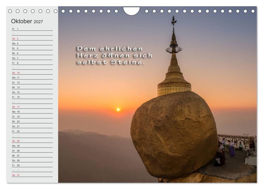 Weitere Ansicht: BUDDHA Buddhistische Weisheiten (Wandkalender 2027 DIN A4 quer), CALVENDO Monatskalender | BuddhaART, Calvendo