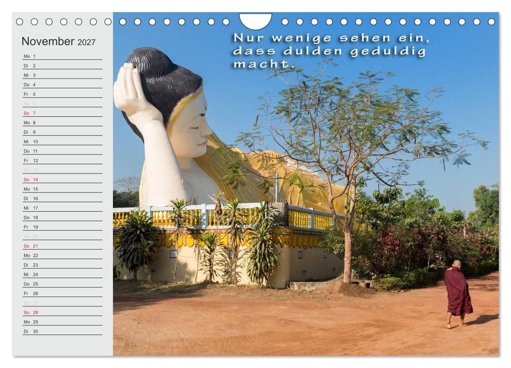 Weitere Ansicht: BUDDHA Buddhistische Weisheiten (Wandkalender 2027 DIN A4 quer), CALVENDO Monatskalender | BuddhaART, Calvendo