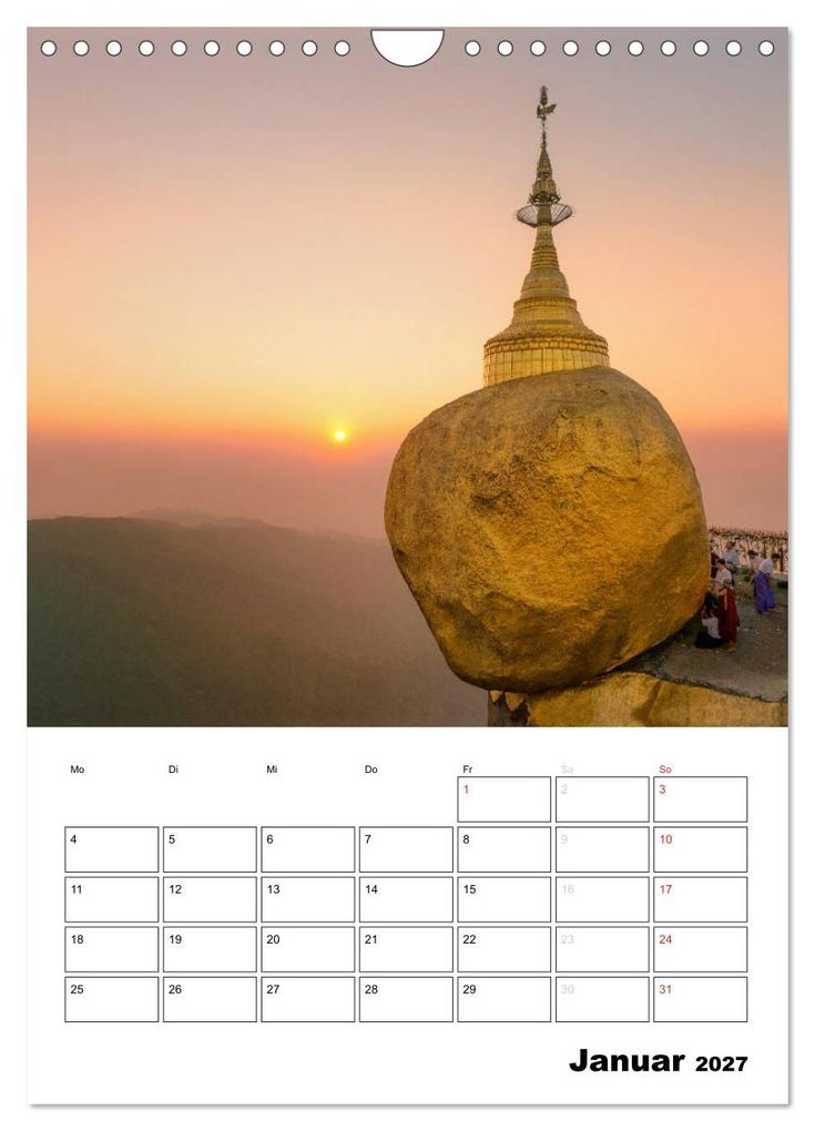Weitere Ansicht: MYANMAR - Mein Urlaubsplaner (Wandkalender 2027 DIN A4 hoch), CALVENDO Monatskalender | BuddhaART, Calvendo