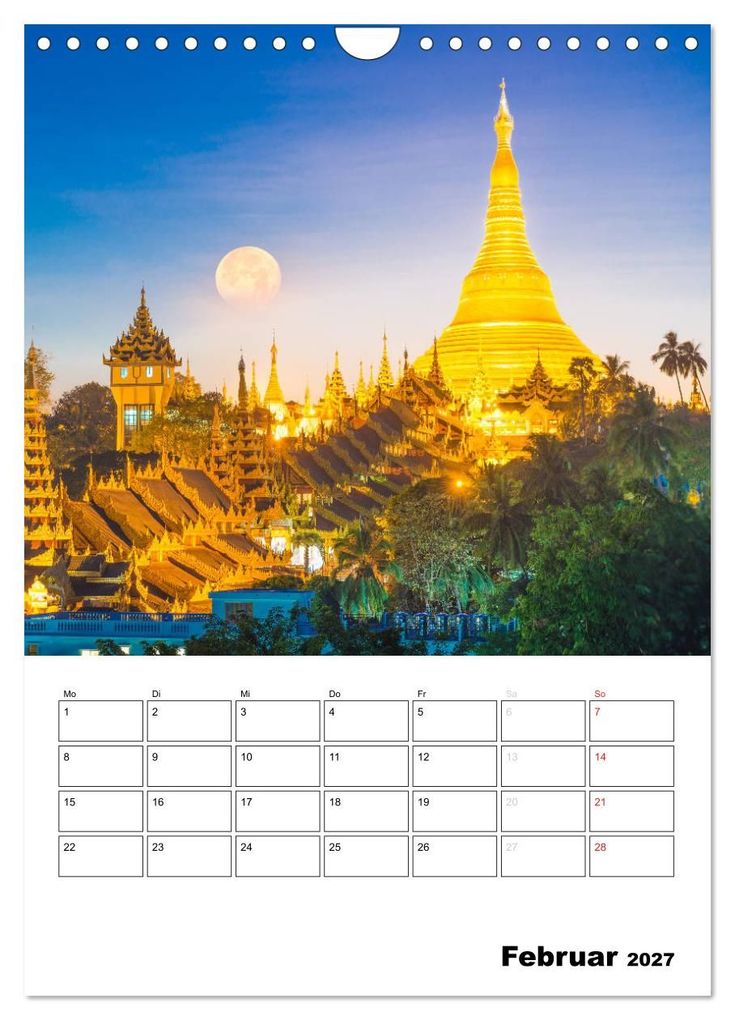 Weitere Ansicht: MYANMAR - Mein Urlaubsplaner (Wandkalender 2027 DIN A4 hoch), CALVENDO Monatskalender | BuddhaART, Calvendo