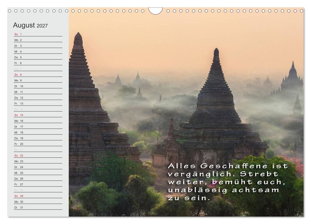 Weitere Ansicht: BUDDHA Buddhistische Weisheiten (Wandkalender 2027 DIN A3 quer), CALVENDO Monatskalender | BuddhaART, Calvendo