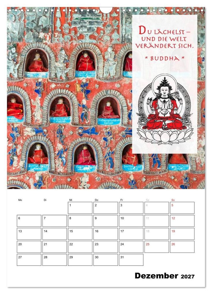Weitere Ansicht: BUDDHAS ZITATE Buddhistische Weisheiten (Wandkalender 2027 DIN A3 hoch), CALVENDO Monatskalender | BuddhaART, Calvendo