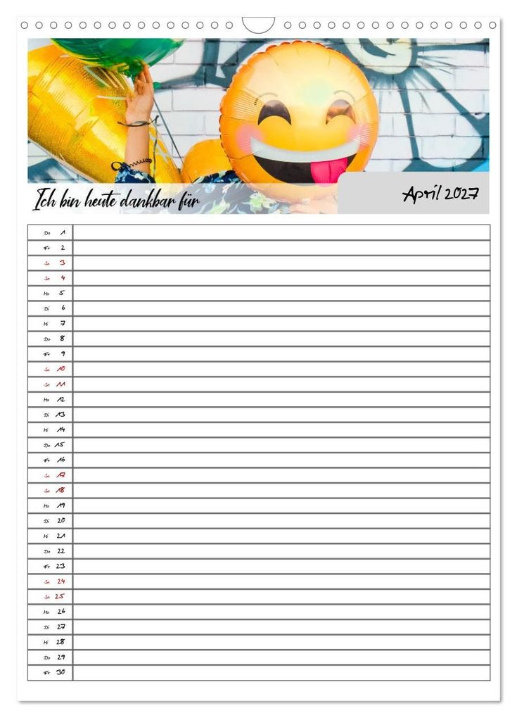 Weitere Ansicht: Ich bin dankbar - ein Jahr voller Achtsamkeit (Wandkalender 2027 DIN A3 hoch), CALVENDO Monatskalender | MD-Publishing, Calvendo