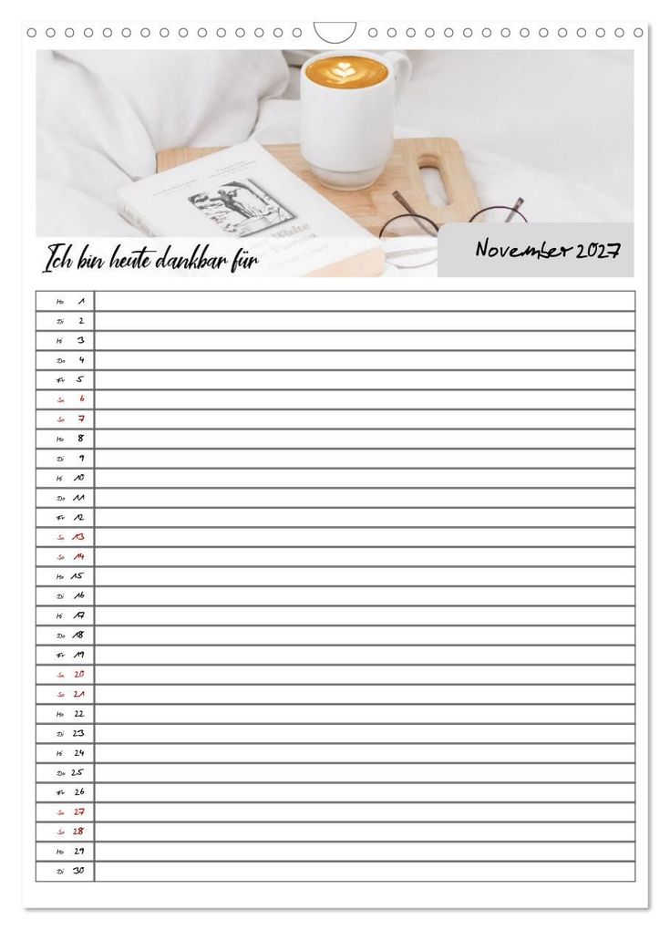 Weitere Ansicht: Ich bin dankbar - ein Jahr voller Achtsamkeit (Wandkalender 2027 DIN A3 hoch), CALVENDO Monatskalender | MD-Publishing, Calvendo