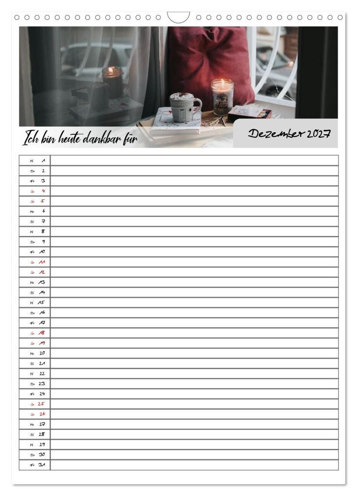 Weitere Ansicht: Ich bin dankbar - ein Jahr voller Achtsamkeit (Wandkalender 2027 DIN A3 hoch), CALVENDO Monatskalender | MD-Publishing, Calvendo