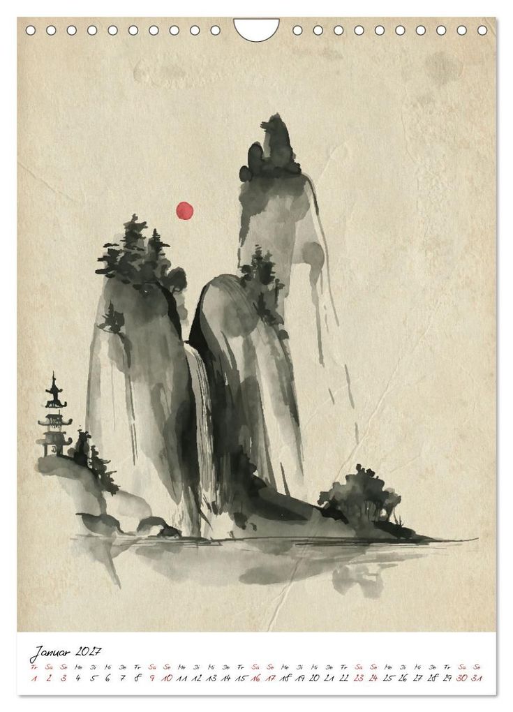 Weitere Ansicht: Sumi-e Kunst im japanischen Stil (Wandkalender 2027 DIN A4 hoch), CALVENDO Monatskalender | Lucia, Calvendo