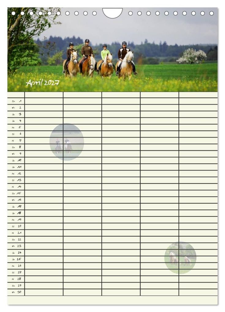 Weitere Ansicht: Haflinger Pferde - Stall- und Familienplaner 2027 (Wandkalender 2027 DIN A4 hoch), CALVENDO Monatskalender | Natural-Golden.de, Calvendo
