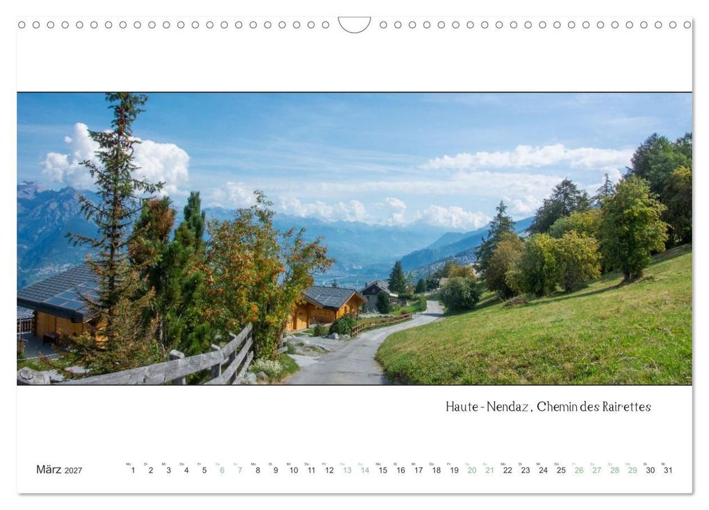 Weitere Ansicht: Nendaz Panorama (Wandkalender 2027 DIN A3 quer), CALVENDO Monatskalender | Kellmann-Art, Calvendo