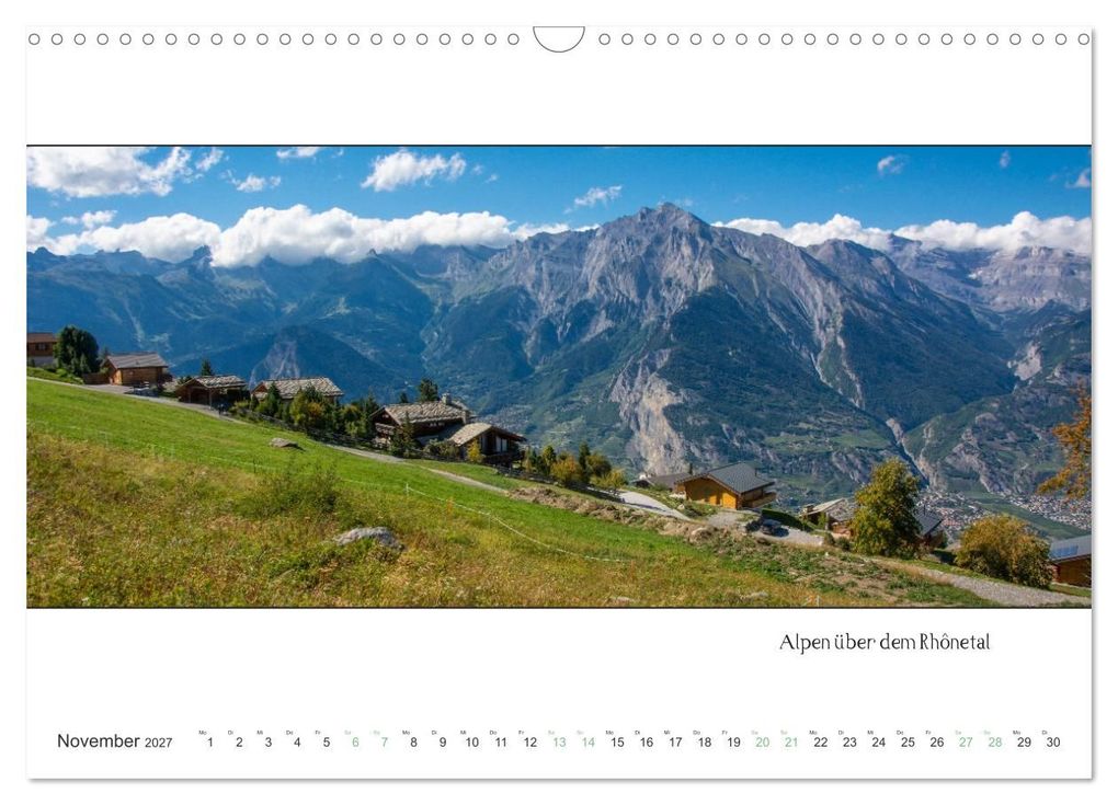 Weitere Ansicht: Nendaz Panorama (Wandkalender 2027 DIN A3 quer), CALVENDO Monatskalender | Kellmann-Art, Calvendo