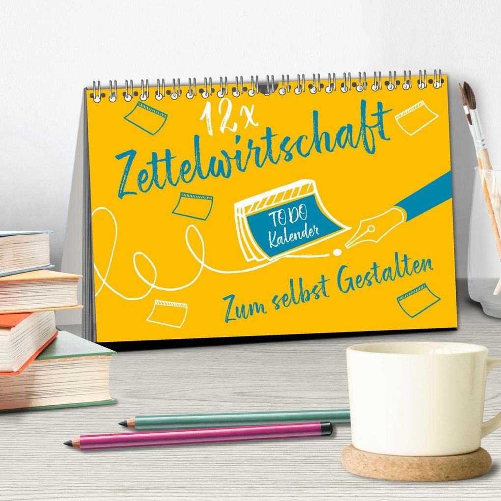 Weitere Ansicht: 12 x Zettelwirtschaft - Bastelkalender (Tischkalender 2027 DIN A5 quer), CALVENDO Monatskalender | ROTH-Design, Calvendo