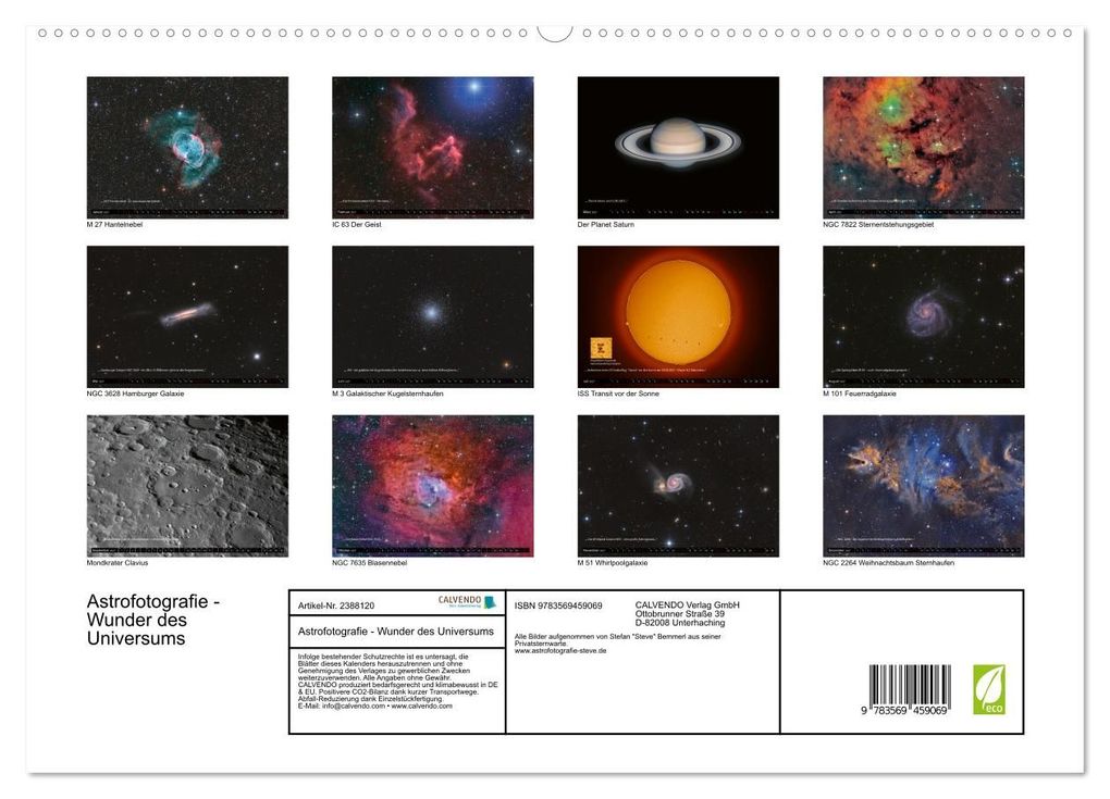 Weitere Ansicht: Astrofotografie - Wunder des Universums (Wandkalender 2027 DIN A2 quer), CALVENDO Monatskalender | Stefan, Calvendo