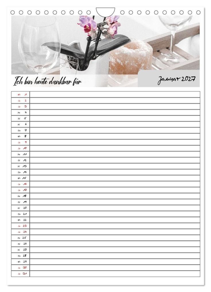 Weitere Ansicht: Ich bin dankbar - ein Jahr voller Achtsamkeit (Wandkalender 2027 DIN A4 hoch), CALVENDO Monatskalender | MD-Publishing, Calvendo