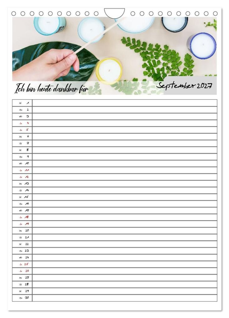 Weitere Ansicht: Ich bin dankbar - ein Jahr voller Achtsamkeit (Wandkalender 2027 DIN A4 hoch), CALVENDO Monatskalender | MD-Publishing, Calvendo