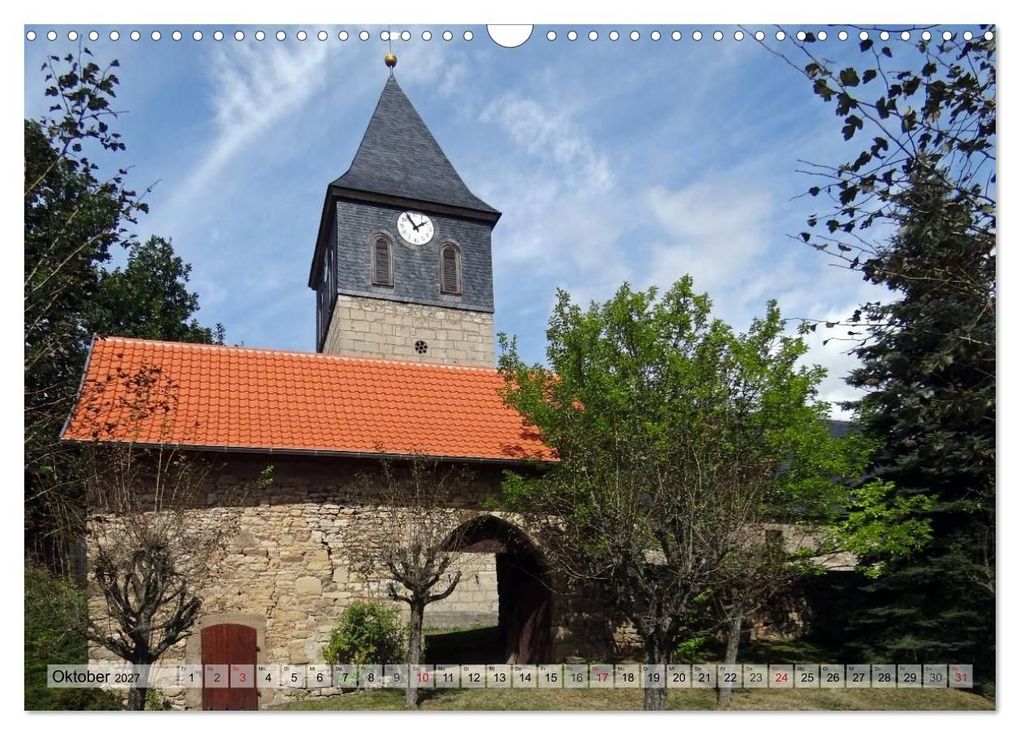 Weitere Ansicht: Wunderbares Thüringen - besondere Dorfkirchen (Wandkalender 2027 DIN A3 quer), CALVENDO Monatskalender | Flori0, Calvendo