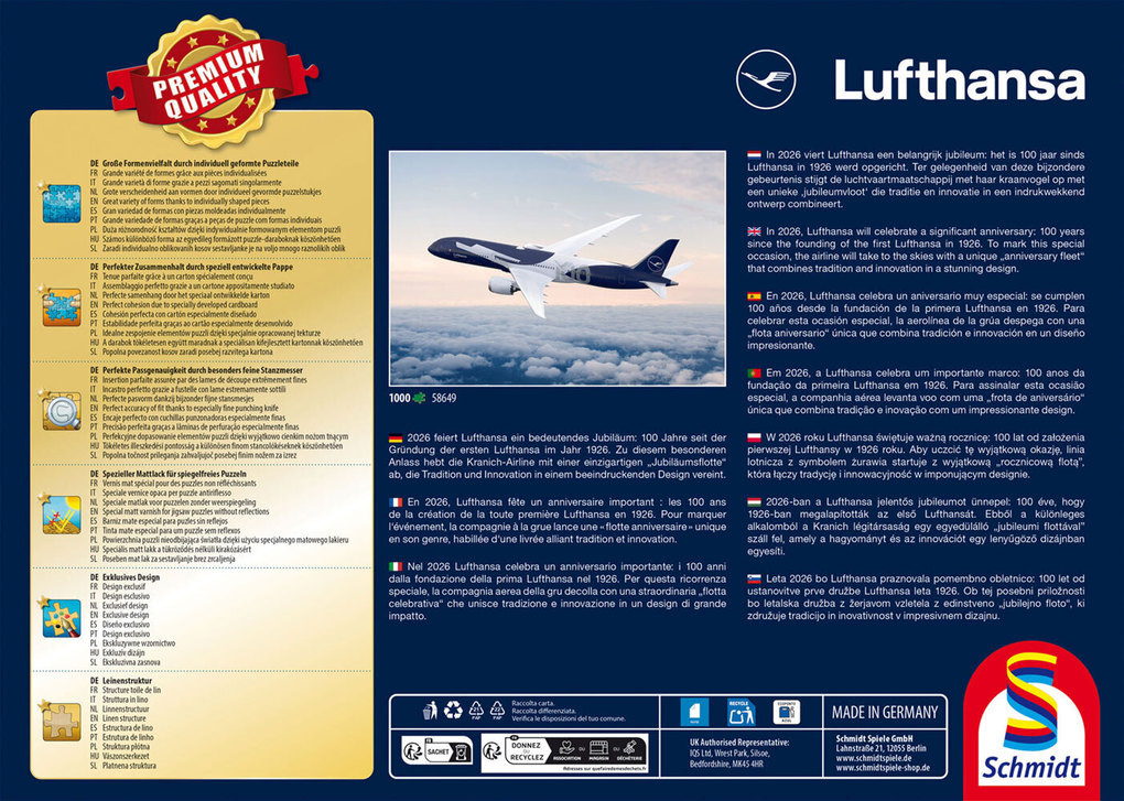 Weitere Ansicht: 1002 Jahre Lufthansa, 1000 Teile