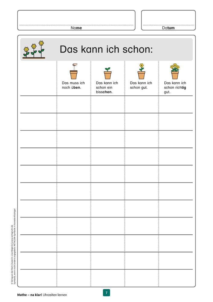 Weitere Ansicht: Mathe - na klar! Uhrzeiten lernen | Lisa Wegerle