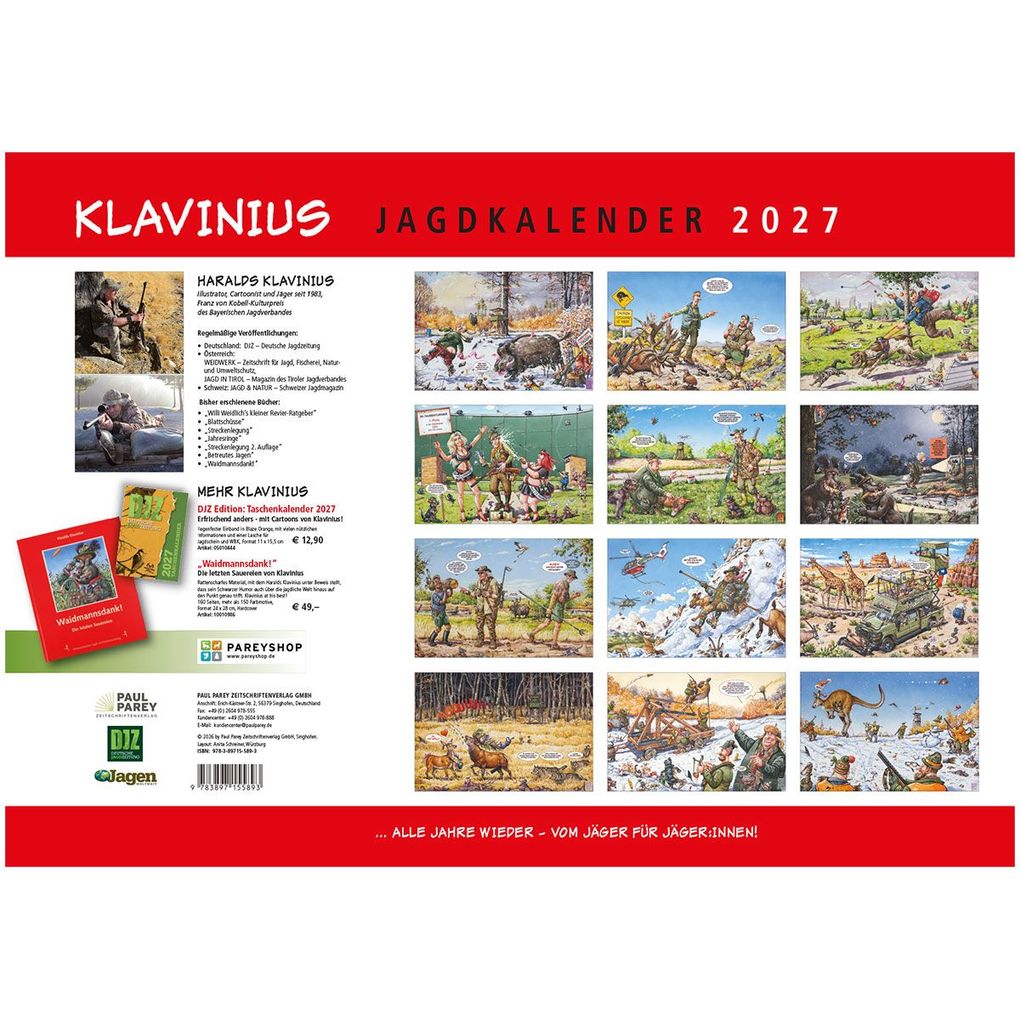 Weitere Ansicht: DJZ Edition: Haralds Klavinius Jagdkalender 2027