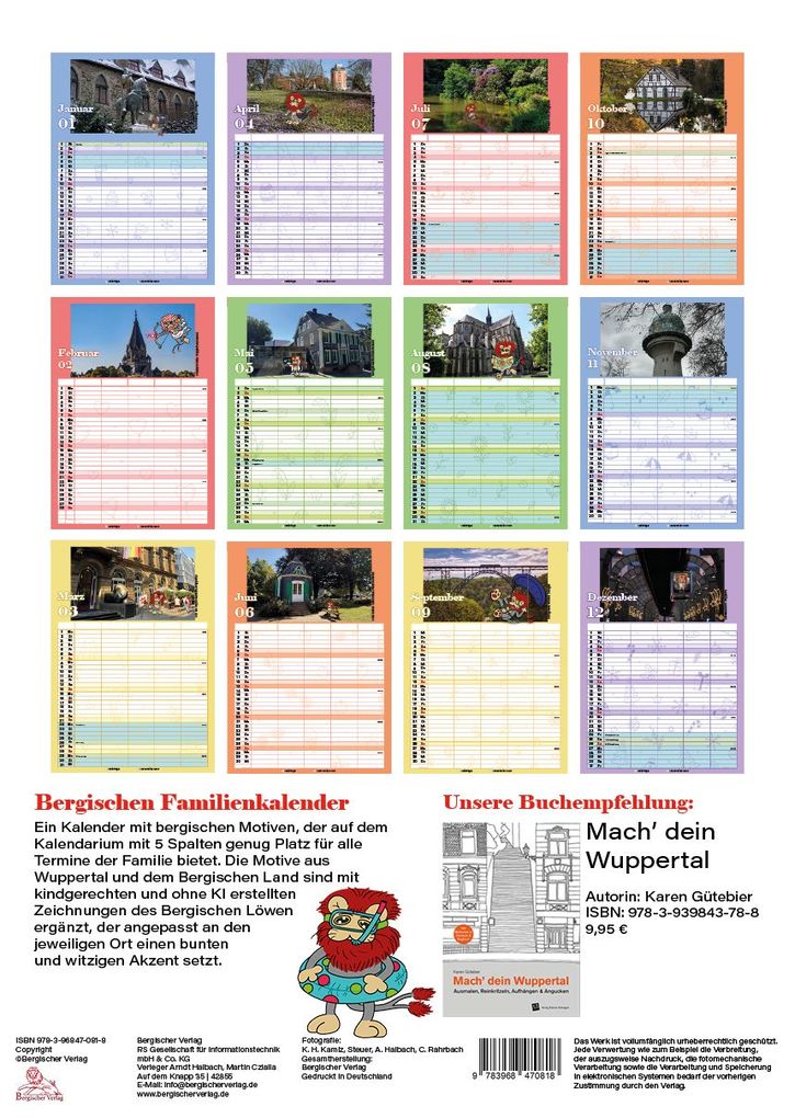 Weitere Ansicht: Bergischer Familienkalender 2027