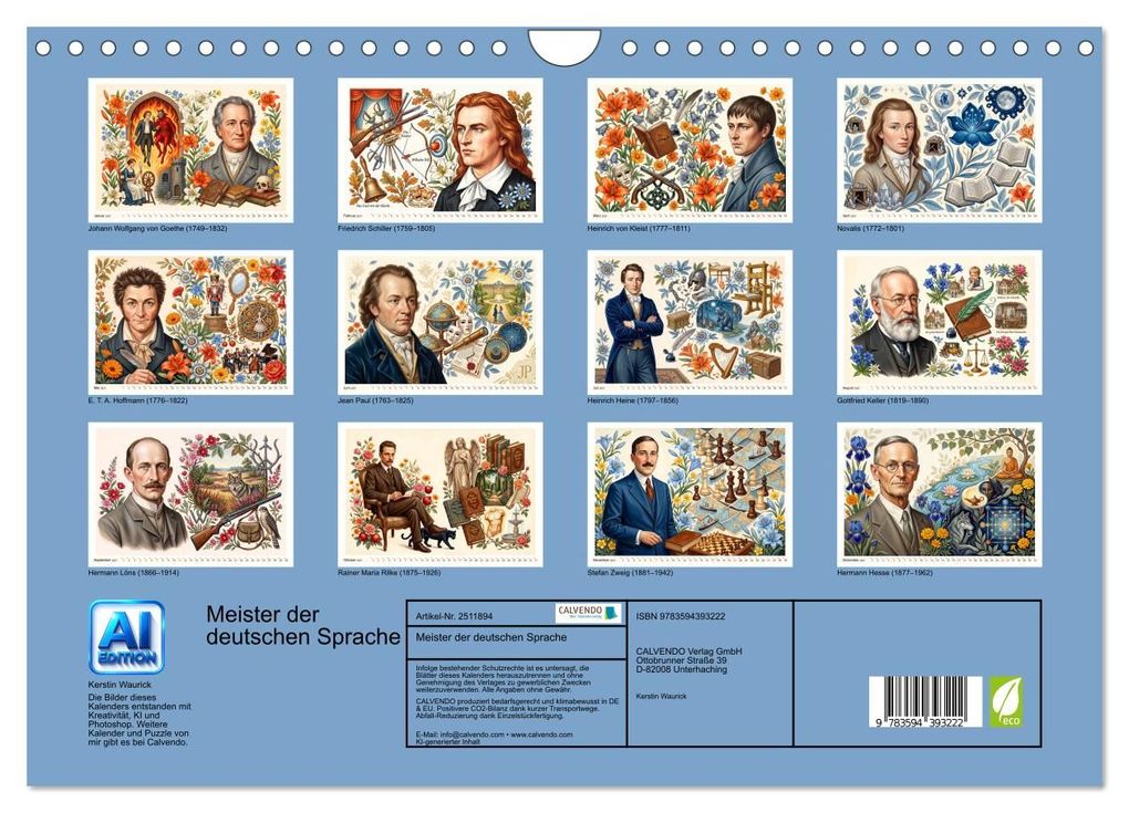 Weitere Ansicht: Meister der deutschen Sprache (Wandkalender 2027 DIN A4 quer), CALVENDO Monatskalender | Kerstin Waurick