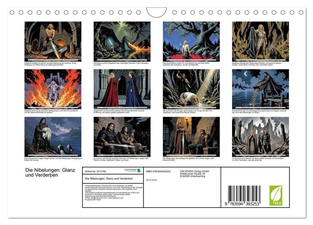 Weitere Ansicht: Die Nibelungen: Glanz und Verderben (Wandkalender 2027 DIN A4 quer), CALVENDO Monatskalender | Werner Braun