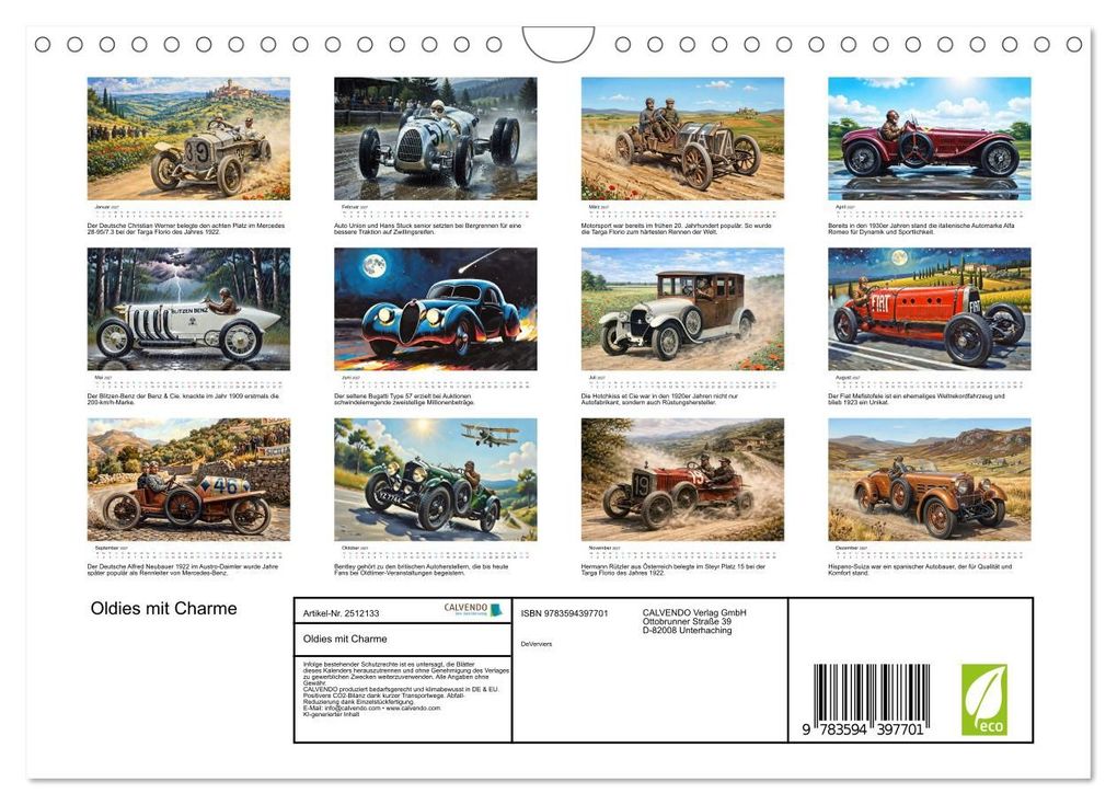 Weitere Ansicht: Oldies mit Charme (Wandkalender 2027 DIN A4 quer), CALVENDO Monatskalender | DeVerviers / Jean.Louis Glineur, Calvendo