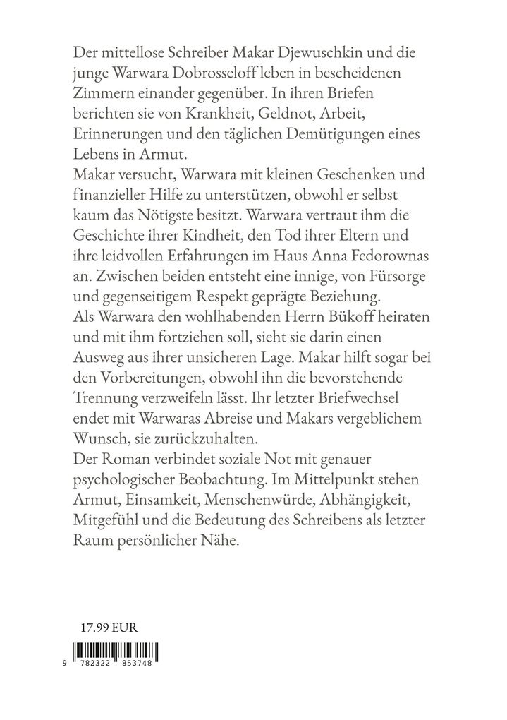Weitere Ansicht: Arme Leute | Fjodor M. Dostojewski