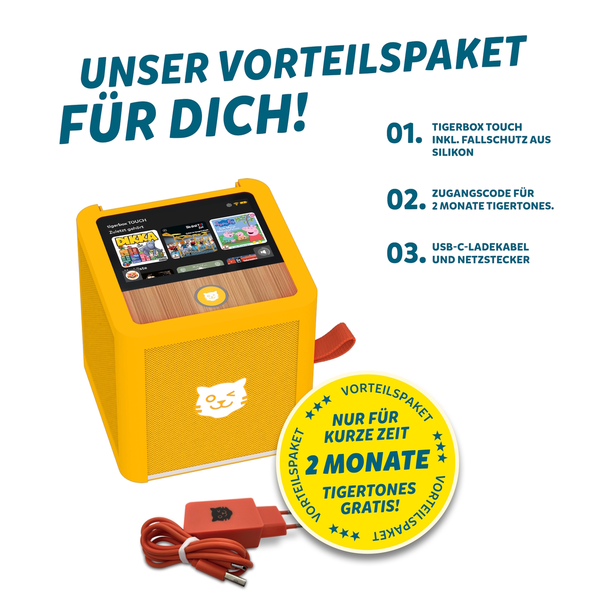 Weitere Ansicht: Tigerbox TOUCH PLUS (gelb) - Vorteilspaket