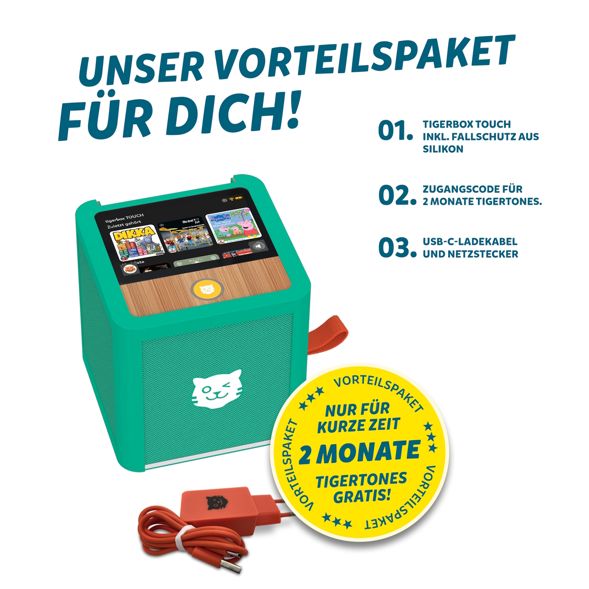 Weitere Ansicht: Tigerbox TOUCH PLUS (grün) - Vorteilspaket
